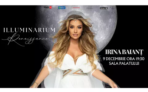 Soprana Irina Baianț readuce spectacolul fenomen Illuminarium la Sala Palatului pe 9 decembrie