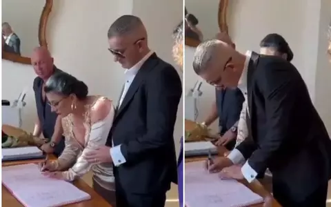 Daniel Onoriu s-a căsătorit a treia oară, la șase luni de la divorț: "Pe Cătălina a trimis-o Dumnezeu din cer, mi-a ascultat rugăciunea". Imagini de la cununia civilă