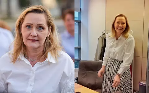 Cum arată biroul Elenei Lasconi. Este spațios, cu pereți din sticlă la intrare și are un mic dressing pentru rochii și accesorii