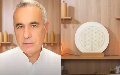 Ce semnifică discul cu model geometric din videoclipurile lui Călin Georgescu. În fundal apare și o sticlă de plastic, contrar teoriei politicianului despre apa îmbuteliată