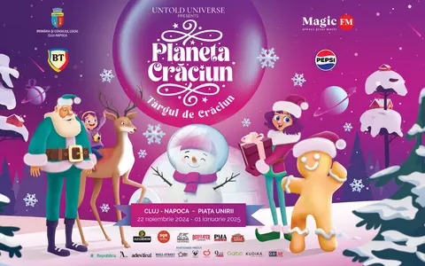 ,,PLANETA CRĂCIUN” - târgul cu tematică de sărbători organizat de UNTOLD Universe în Piața Unirii din Cluj-Napoca se deschide pe 22 noiembrie 