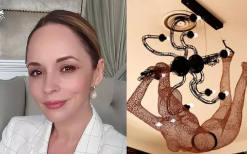 Andreea Marin are un candelabru atipic, în formă de femeie-scafandru, supradimensionat. Cât costă opera realizată în Italia: „Este mult mai mult decât un simplu punct de lumină”