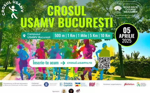 Înscrie-te la Crosul USAMV București – 5 aprilie 2025! Sport și voie bună în cel mai frumos campus verde al Bucureștiului