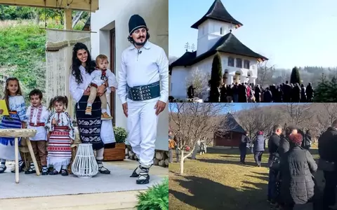 Imagini dureroase de la înmormântarea Ilinei Pârvu, mama care a murit la 35 de ani și a lăsat în urmă șase copii. La Schitul Brătășești, zeci de oameni au plâns și s-au rugat pentru ea