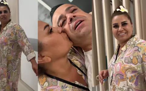 Cati, soția lui Adrian Minune, a ajuns la spital. Manelistul a filmat-o cu branula în mână: "Doamna Simionescu, ce faceți aici?"