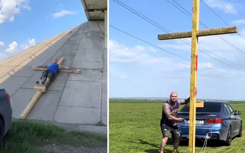 Luptătorul MMA Mihai Aftănase, filmat în timp ce era răstignit pe cruce și tras de un BMW: "Ce postez eu pe TikTok este ceea ce voi căutați"