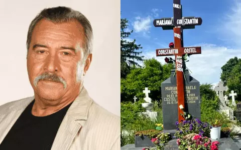 Cum arată mormântul lui Costel Constantin, la un an de la deces. Cu cine a fost nora lui la cimitir, să-i aprindă o lumânare