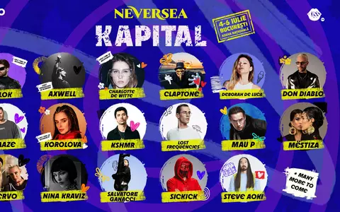 NEVERSEA KAPITAL anunță primii artiști care vor urca pe scena festivalului între 4-6 iulie pe Arena Națională