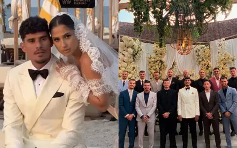 Florinel Coman și Ioana Timofeciuc s-au căsătorit. Primele imagini de la nuntă: petrecerea a avut loc în Constanța, Mirel Rădoi a fost naș, iar Gigi Becali invitat