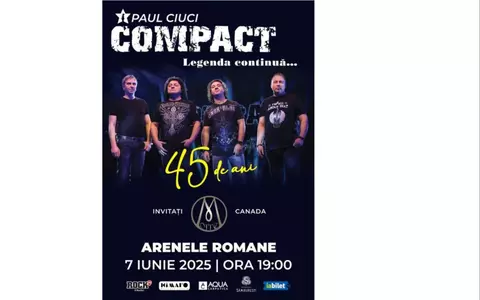 Compact – 45 de ani împreună. Legenda continuă! Concert aniversar pe 7 iunie, la Arenele Romane