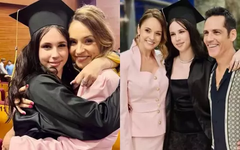 Imagini rare cu Andreea Marin și Ștefan Bănică împreună, la absolvirea liceului fiicei lor: „Copilul meu bun”. Și Radu Ștefan, fratele vitreg al Violetei, a fost prezent la eveniment