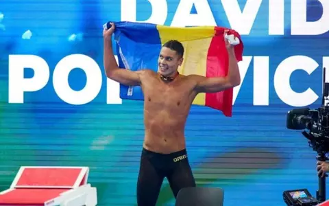 David Popovici a câștigat medalia de aur la 100 m liber, la Mondialele din Singapore. E dublu campion!