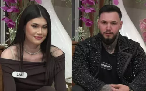 Lia și Robert de la Casa iubirii s-au sărutat: „Nu cred!”. Concurentul a făcut pasul cel mare la îndemnul lui Moldo