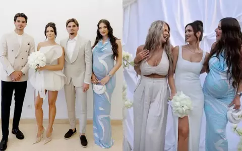 Cât a costat rochia de nașă a Elenei Hagi la cununia fotbalistului Răzvan Marin. Soția lui Ianis Hagi arată spectaculos în luna a opta de sarcină