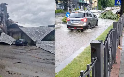 O furtună violentă a făcut prăpăd în Sinaia: "Sfârșitul lumii" / Sunt cel puțin 11 răniți, acoperișul gării a fost smuls de vijelie și aruncat peste DN1