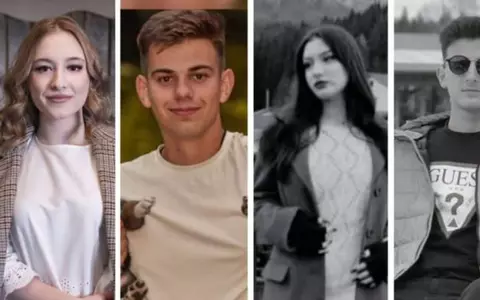 Cei patru tineri morți în accidentul din Munții Făgăraș au fost înmormântați: "S-au iubit pe pământ și au plecat împreună, prea devreme" / Sute de oameni i-au condus pe ultimul drum