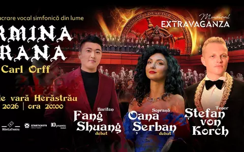 CARMINA BURANA – cu tenorul Ştefan von Korch în linia solistică - în premieră în aer liber în Bucureşti, pe 17 iulie 2026 la Grădina de Vară Herăstrău