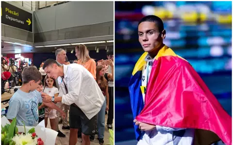David Popovici a dat autografe pe hăinuțele unor copii, pe afișe, pe o cască de înot, pe cartele de metrou și chiar și pe telefoane: "Este un sentiment aparte când ești pe cea mai înaltă treaptă a podiumului"