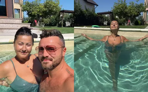 Cum s-a fotografiat Gabriela Cristea la piscină, chiar în curtea casei. Imagini rare cu ea în costum de baie, la 50 de ani