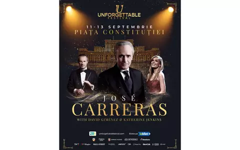 José Carreras și Katherine Jenkins, împreună pe scena Unforgettable Festival 2025. O seară de operă și emoție pură în Piața Constituției