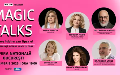 Magic Talks #5 – „Despre iubire sau lipsa ei”. O seară dedicată întrebărilor despre iubire, durere și vindecare