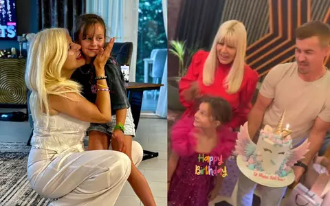 Imagini de la aniversarea fiicei Elenei Udrea, care a împlinit 7 ani. Eva Maria avut tort în formă de unicorn, s-a asortat cu mama ei și a primit multe cadouri