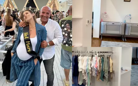 Cum arată camera pregătită de Roxana Nemeș pentru gemenii ei. Au două pătuțuri și un dressing generos, cu haine puse pe umeraș: „Vă așteptăm!”