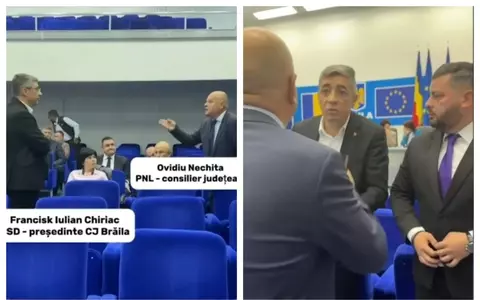Francisk Iulian Chiriac, președintele CJ Brăila (PSD), în dialog cu liderul PNL, Ovidiu Nechita: "Zât!" – "Zât să-i spui lu’ mă-ta, măi porcule, ce eu sunt pisică?"