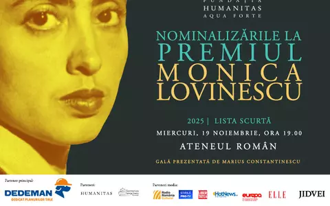 Nominalizările la Premiul „Monica Lovinescu“ 2025 – lista scurtă