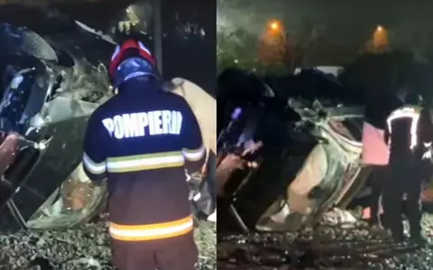 O cântăreață de muzică populară s-a răsturnat cu mașina în Târgu Jiu, după ce a lovit un cap de pod. Cum se simte artista după accident