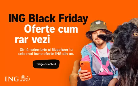 Oferta ING de Black Friday 2025: Credite mai ieftine, rate extinse la cumpărături, cashback la Amazon și abonamente gratuite Disney+