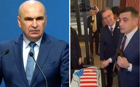 Reacția lui Ilie Bolojan, după ce George Simion a tăiat un tort în forma Groenlandei, acoperit cu steagul american: "Nici nouă nu ne-ar fi picat bine"