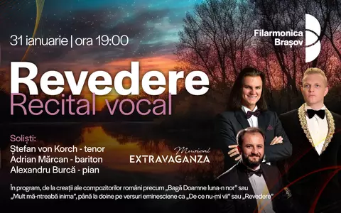 Tenorul ŞTEFAN von KORCH revine la Filarmonica Braşov în „REVEDERE” – recitalul ce evocă româneşte bucuria, iubirea şi dorul pe 31 ianuarie