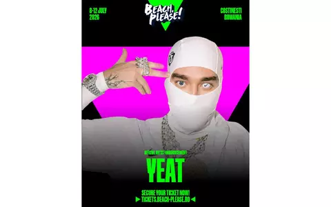 Yeat revine la Beach, Please! 2026: artistul cu rădăcini românești urcă din nou pe scena de la Costinești