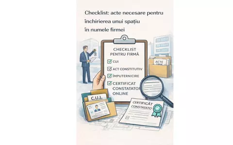 Checklist: acte necesare pentru închirierea unui spațiu în numele firmei