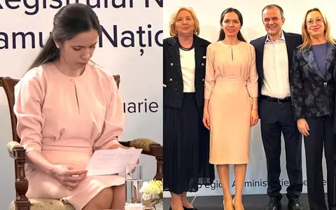 Mirabela Grădinaru, apariție elegantă în cadrul unui eveniment de la Palatul Cotroceni. A purtat aceeași rochie și în prima sa vizită oficială în Austria