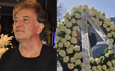 Imagini de la priveghiul lui Mugurel Vrabete. Maria Zărnescu, soția lui, și Anda, fiica lui, Călin Popescu Tăriceanu și Crina Mardare, prezenți la Sala Palatului. Ce artiști au mai venit să-şi ia rămas bun de la fostul membru Holograf / EXCLUSIV