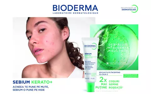 Bioderma lansează campania dedicată pielii predispuse la acnee: „Acneea te pune pe mute, Sebium o pune pe hide”