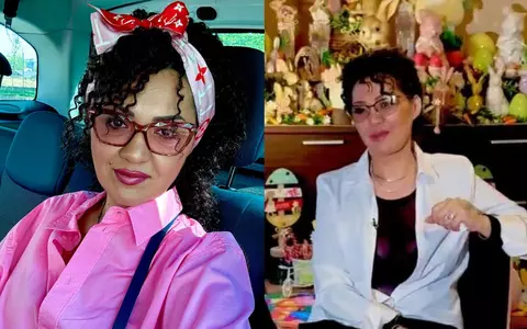 Minodora și-a decorat casa cu o săptămână înainte de Paște. Livingul este plin de figurine cu iepurași, flori și ouă vopsite