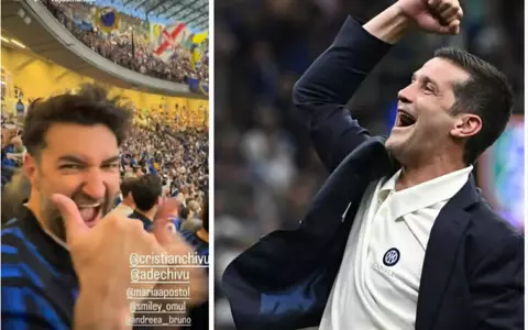 Smiley și Gina Pistol au fost martori, pe stadion, la victoria fenomenală a lui Cristi Chivu cu Inter Milano: "Tot ceea ce a făcut în umbră îl pune de azi încolo în lumină!"