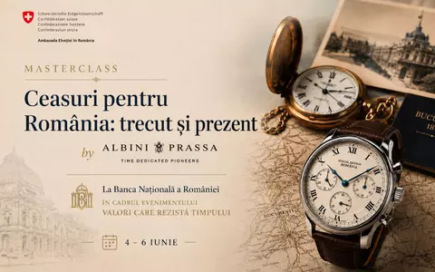 Masterclass Albini Prassa la „Valori care rezistă timpului”: povestea ceasurilor create pentru România, spusă chiar în inima BNR