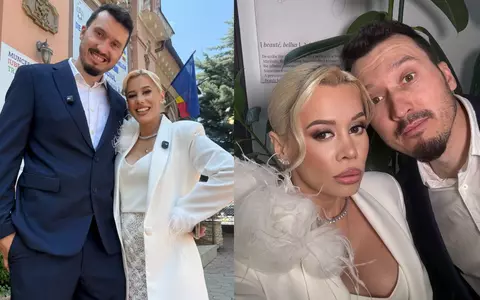 Anisia Gafton și Serghei s-au căsătorit civil, în secret. Primele imagini de la cununie: vedeta a purtat o rochie mulată, care i-a evidențiat burtica de gravidă