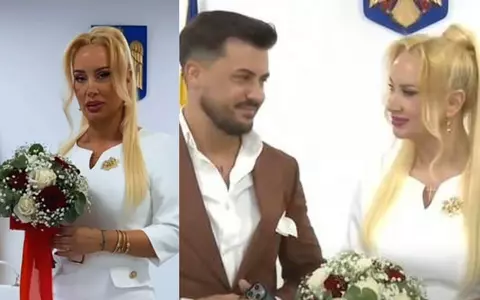 Simona Trașcă și Marian Buzilă s-au căsătorit. Imagini de la cununia civilă: mireasa a purtat o rochie mulată, care i-a evidențiat silueta, iar mirele a făcut o glumă înainte de a spune „Da”
