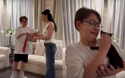 Andreea Mantea a adoptat un pui de pisică pentru fiul ei. Șiroaie de lacrimi pe chipul lui David, care a pierdut un motan în urmă cu un an: „Am rămas fără aer!”