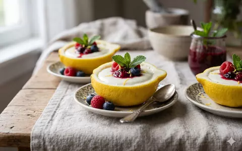 Rețetă de panna cotta în coajă de lămâie. Desertul perfect pentru vară