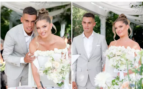 Fotbalistul Cătălin Cîrjan de la Dinamo și Evelyn Tamaș s-au căsătorit și urmează să devină părinți pentru prima oară: "Astăzi, mâine și pentru totdeauna!". Imagini de la cununia civilă