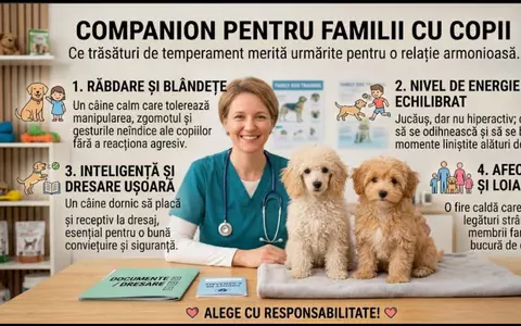 Companion pentru familii cu copii: ce trăsături de temperament merită urmărite