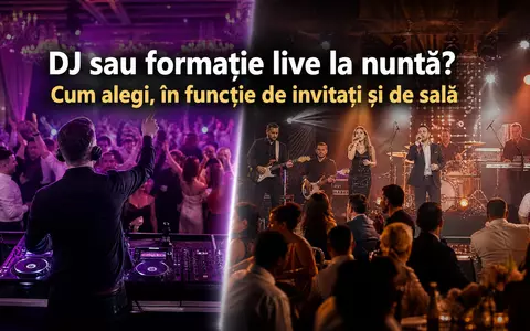 DJ sau formație live la nuntă? Cum alegi, în funcție de invitați și de sală