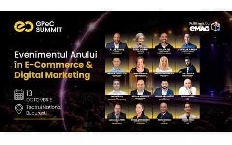 GPeC SUMMIT 13 Octombrie aduce la București liderii industriei și răspunsuri concrete pentru viitorul comerțului online