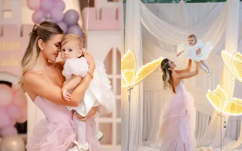 Emily Burghelea i-a rupt turta fiicei ei, Elisabeta. Ce a ales din tavă și cum a arătat petrecerea de un an micuței: „Cel mai frumos moment!”